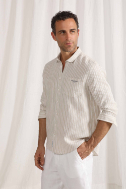 Striped Natural Linen Shirt