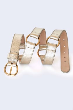 Slim Belt Doré Primavera/Estate Uomo, Donna