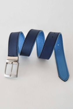 Cinto reversível Azul Oceano / Azul Royal Primavera/Verão Homem, Mulher
