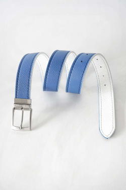 Cintura Reversibile bleu-escales-blancbleu-escales-blanc Primavera/Estate Uomo