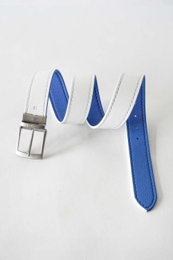 Cintura Reversibile bleu-escales-blancbleu-escales-blanc Primavera/Estate Uomo