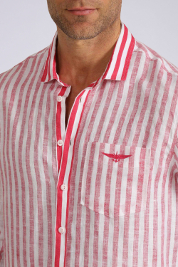 Camicia Lino A Righe