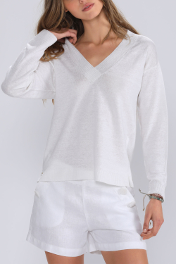 свитер ibiza с v образным вырезом мода для женщин