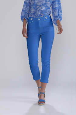 Pantalon 5 Poches Officier Bleu Escales - Femmes Escales Paris