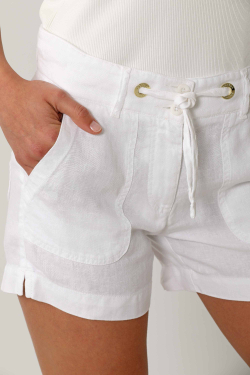 Short Lin Blanc Officier Printemps/Été Femme