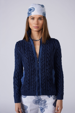 Cardigan Câble Blu Reale Primavera/Estate Donna