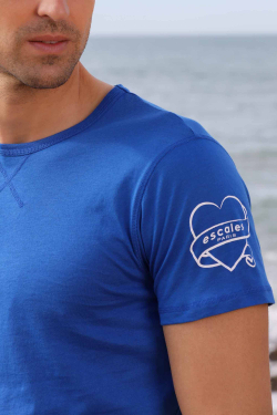 Camiseta TENCEL™ Hombre en color Azul - Boutique en línea Oficial ESCALES®