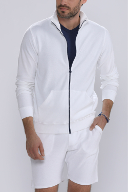 White Towel Jacket Man - Men's Jackets - ESCALES