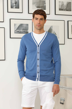 Blue Cotton Jacket for Men - Jackets for Men - ESCALES