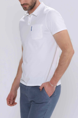 White Polo Shirt for Men - Polo Shirts for Men - ESCALES