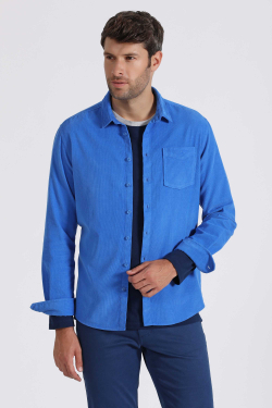 Corduroy Shirt Escales Blue