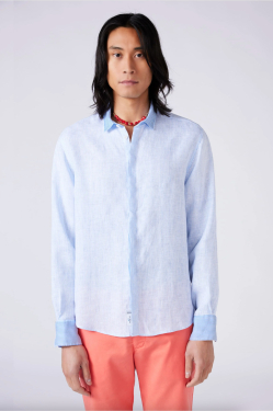 Camicia Lino A Righe Escales