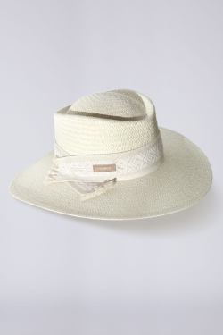 Chapeau de Paille Ecru Cordé Printemps/Été Femme