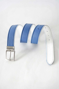 Cintura Reversibile Blu Escales / Bianco Ufficiale Primavera/Estate Uomo