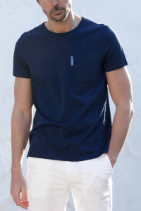Camiseta Cuello Redondo Hombre en color Azul - Boutique en línea Oficial ESCALES®
