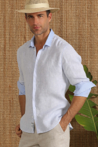 Linen Shirt In Stripes