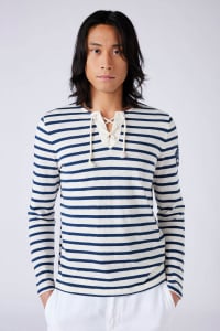 Sailor T-Shirt Corded Ecru / Royal Blue Spring/Summer Man