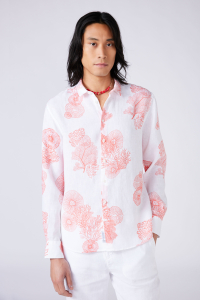 Chemise Lin "Cascade de Corail"