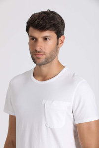 T-shirt Col Rond Capri Blanc - Hommes Escales