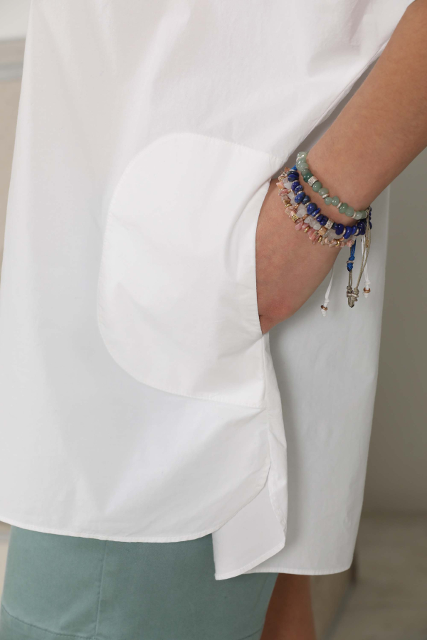 Oversized Popeline Shirt - Shirts Officer White Woman