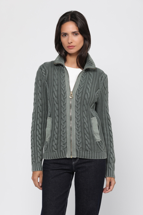 Cardigan Câble Zippé