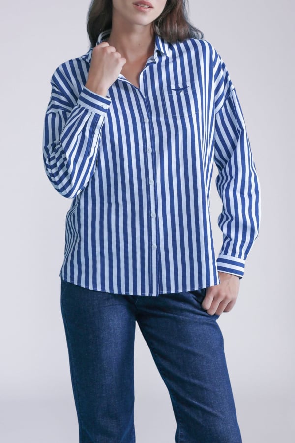 Chemise Oxford Rayée Royale