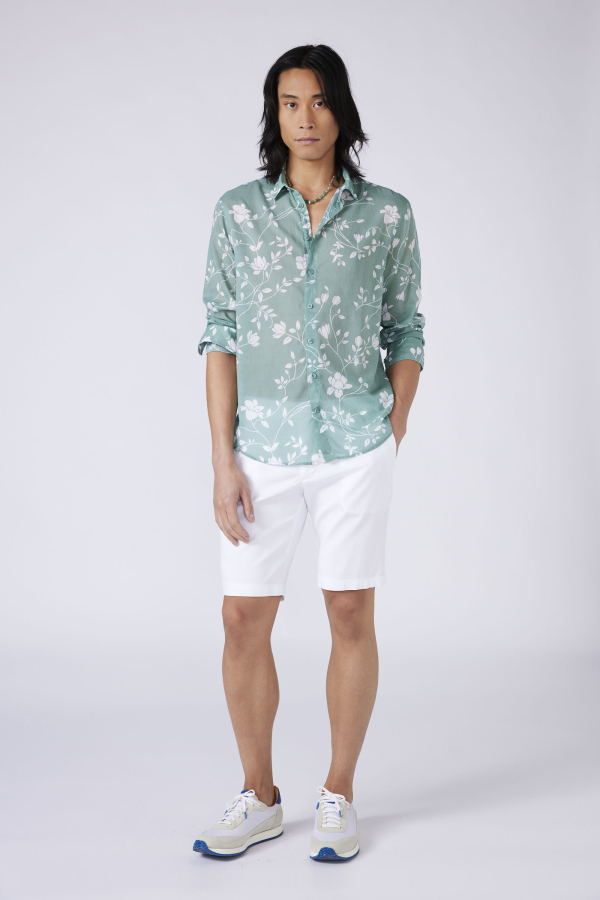 Tencel Bermuda Shorts - Bermudas, Shorts Officer White Man