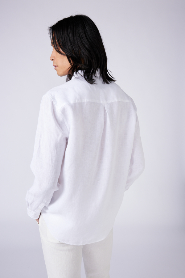 トップス Outil basque shirt white 2 Men's Long-sleeve T-shirt with logo embroidery | White | Diesel