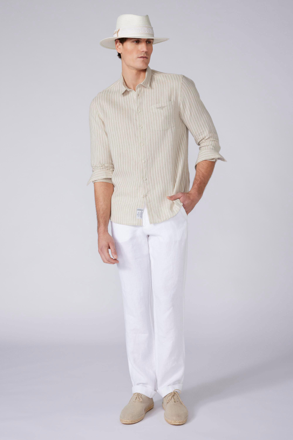 24SS RHC Albini Delave Linen Shirtリネンシャツ RHC Albini Delave Linen Shirt New Arrival | RHC ronherman